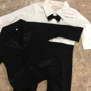 NWT cute baby boy bow tie set